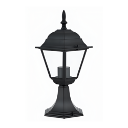 Farol de piso - Para 1 luz E27 - Acabado Negro