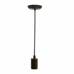 Lámpara de suspender Socket colgante metálico - 1 luz E27 - Acabado negro