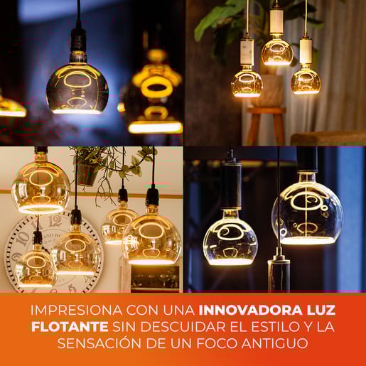 Bombilla LED Globo Filamento - 6W - luz ámbar 5 Bombilla LED Globo Filamento - 6W - luz ámbar - Imagen 5