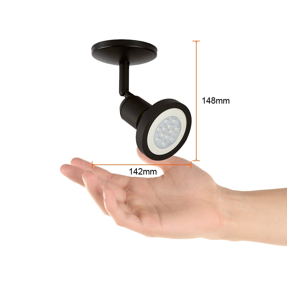 Reflector dirigible de sobreponer - para 1 PAR30 - Acabado negro 5 Reflector dirigible de sobreponer - para 1 PAR30 - Acabado negro - Imagen 5