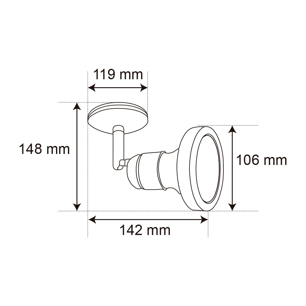 Reflector dirigible de sobreponer - para 1 PAR30 - Acabado negro 6 Reflector dirigible de sobreponer - para 1 PAR30 - Acabado negro - Imagen 6