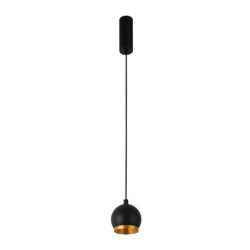 Lámpara de suspender HELVETIOS II - 8W - Acabado negro - Luz cálida