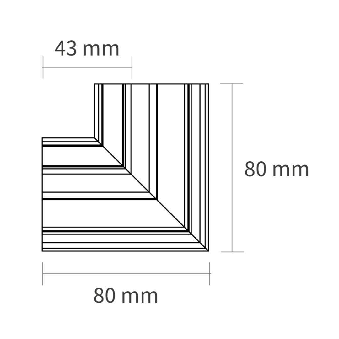 Accesorio Codo Interno - Empotrar - Sistema Magnetrack Pro 2 Accesorio Codo Interno - Empotrar - Sistema Magnetrack Pro - Imagen 2