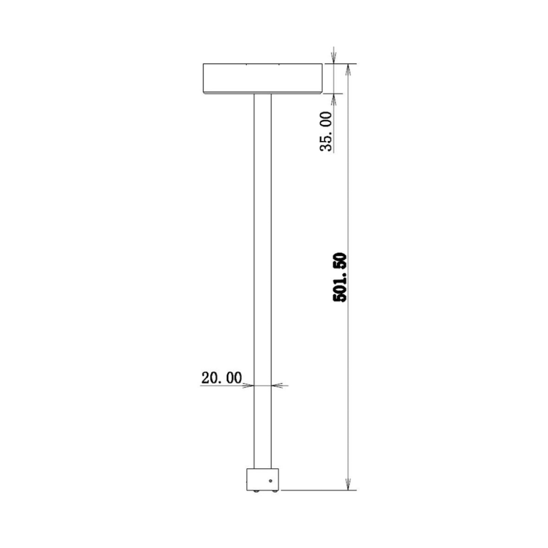 Accesorio - Base para suspender - Aurora - Acabado negro 2 Accesorio - Base para suspender - Aurora - Acabado negro - Imagen 2