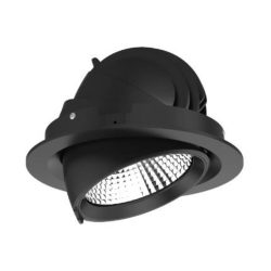 Ojo de buey empotrable LED dirigible - 15W - Acabado negro - Luz neutra