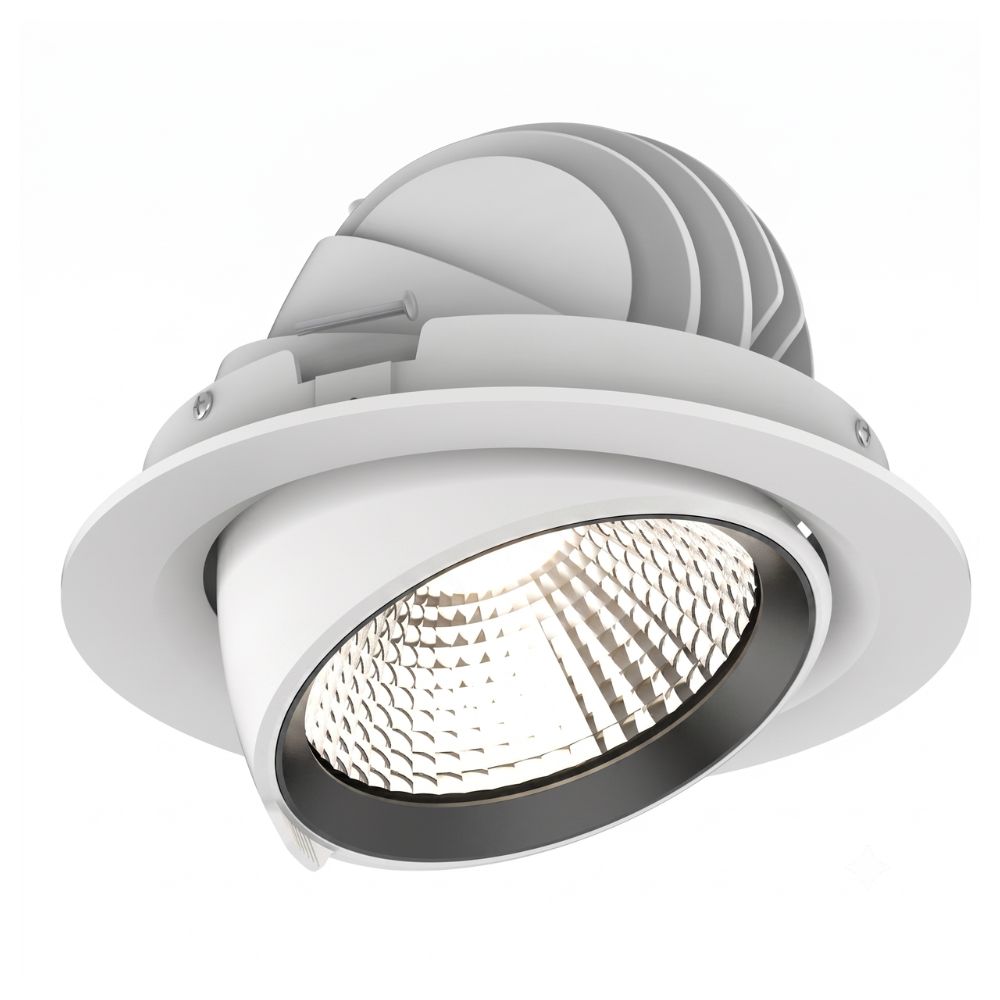 Ojo de buey empotrable LED dirigible - 35W - Acabado blanco - Luz neutra 2 Ojo de buey empotrable LED dirigible - 35W - Acabado blanco - Luz neutra - Imagen 2