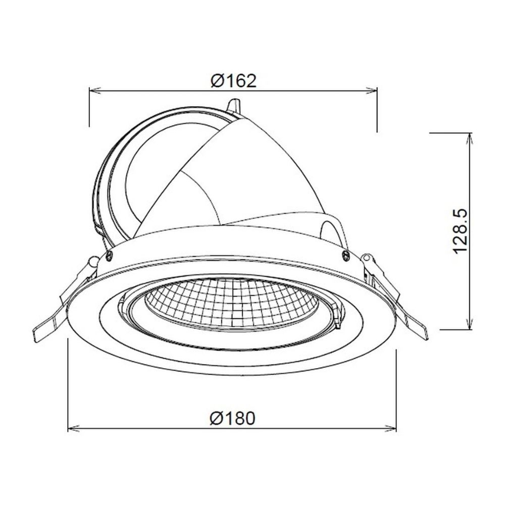 Ojo de buey empotrable LED dirigible - 35W - Acabado blanco - Luz neutra 4 Ojo de buey empotrable LED dirigible - 35W - Acabado blanco - Luz neutra - Imagen 4