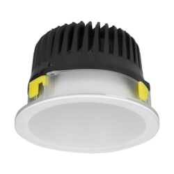 Ojo de buey empotrable LED - 100W - Acabado blanco - Luz templada