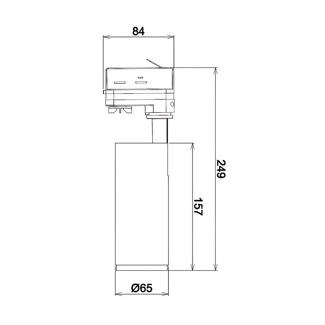 Lámpara de riel con LED integrado - 15W - Acabado blanco - Luz cálida 2 Lámpara de riel con LED integrado - 15W - Acabado blanco - Luz cálida - Imagen 2