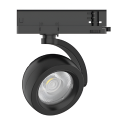 Lámpara de riel con LED integrado - 30W - Acabado negro - Luz cálida