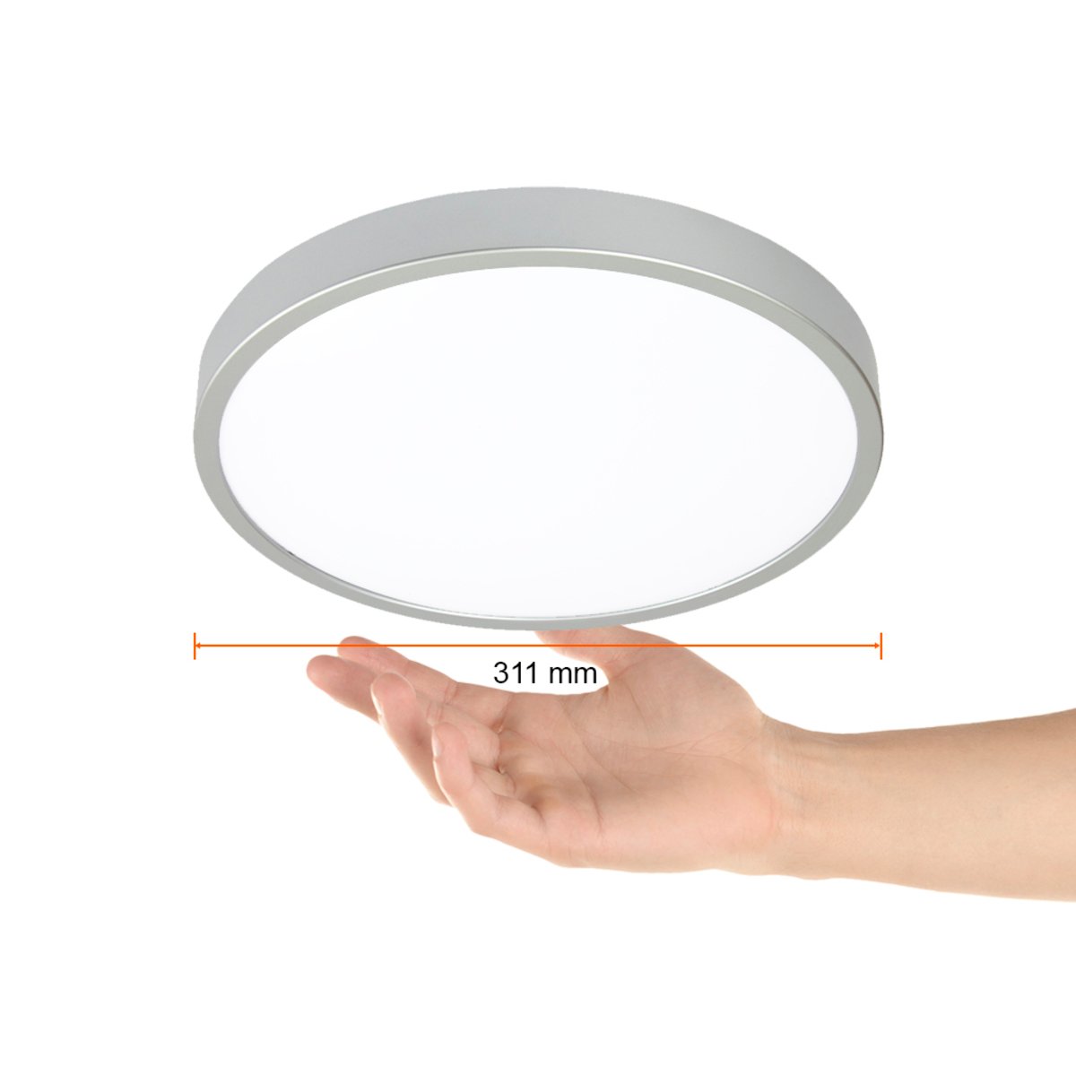 Plafón LED de sobreponer - 16W - Acabado blanco/satínado - Luz fría 6 Plafón LED de sobreponer - 16W - Acabado blanco/satínado - Luz fría - Imagen 6
