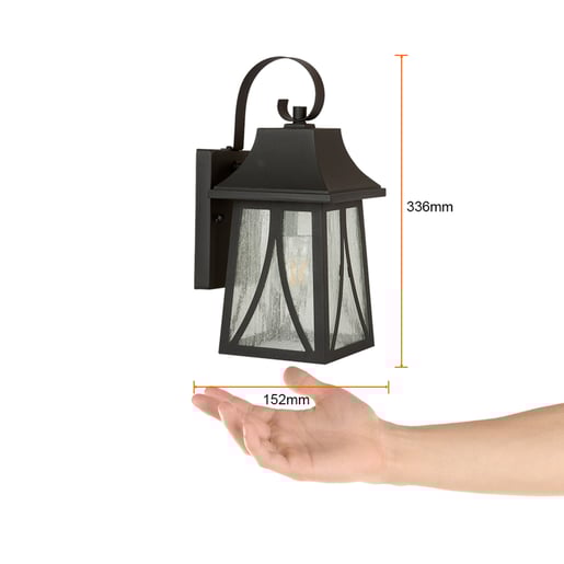 Farol de pared - Para 1 luz E27 - Acabado negro 5 Farol de pared - Para 1 luz E27 - Acabado negro - Imagen 5