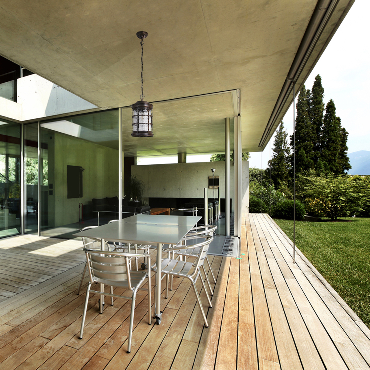 Farol para suspender - 26W - Para 1 luz E27 - Acabado Bronce Antiguo 4 Farol para suspender - 26W - Para 1 luz E27 - Acabado Bronce Antiguo - Imagen 4