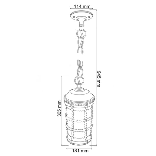 Farol para suspender - 26W - Para 1 luz E27 - Acabado Bronce Antiguo 6 Farol para suspender - 26W - Para 1 luz E27 - Acabado Bronce Antiguo - Imagen 6
