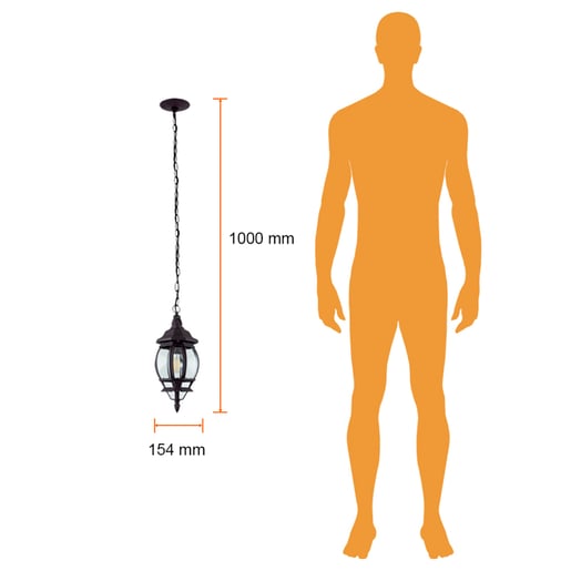 Farol para suspender - 26W - Para 1 luz E27 - Acabado Café 5 Farol para suspender - 26W - Para 1 luz E27 - Acabado Café - Imagen 5