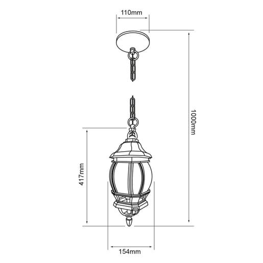 Farol para suspender - 26W - Para 1 luz E27 - Acabado Café 6 Farol para suspender - 26W - Para 1 luz E27 - Acabado Café - Imagen 6