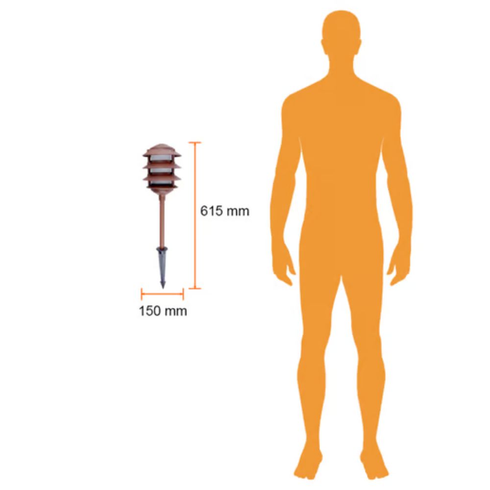 Mini poste de exterior con estaca - Base E27 5 Mini poste de exterior con estaca - Base E27 - Imagen 5