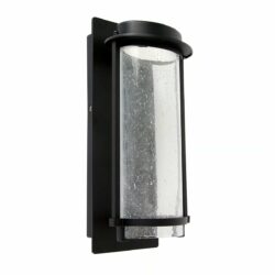 Lámpara de pared exterior - LED integrado - 16W - Luz cálida - Acabado negro