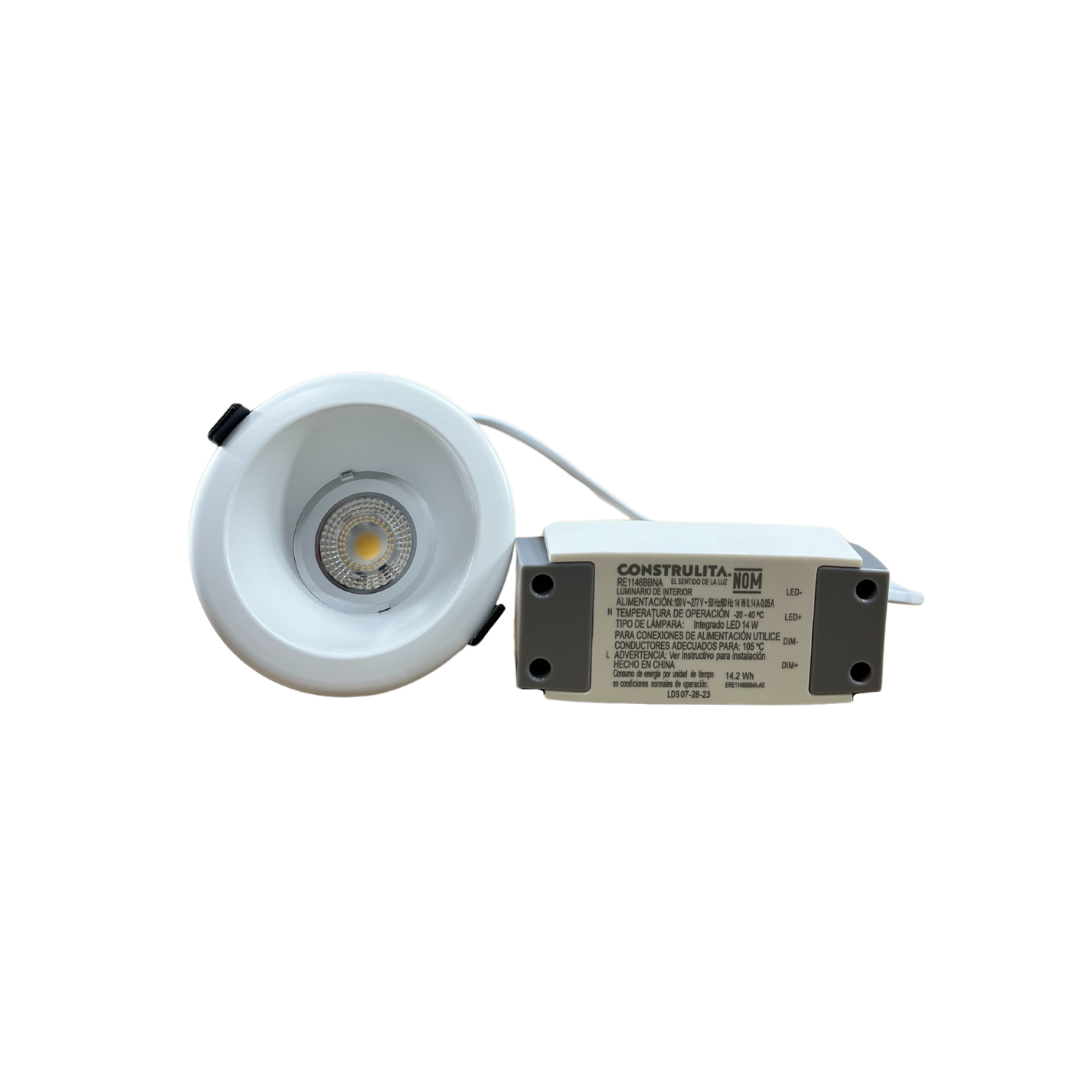 Ojo de buey empotrable LED - 9W - Acabado blanco - Luz neutra 4 Ojo de buey empotrable LED - 9W - Acabado blanco - Luz neutra - Imagen 4