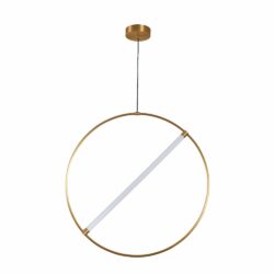 Lámpara de suspender ISQUIA - 32W - Acabado dorado - Luz cálida