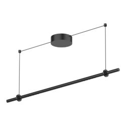 Lámpara de suspender BENAGIL - 9W - Acabado negro - Luz cálida