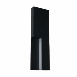 Lámpara de pared exterior - LED Integrado - 12W - Luz cálida - Acabado negro