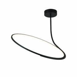 Lámpara de suspender PAROS - 25W - Acabado negro - Luz cálida