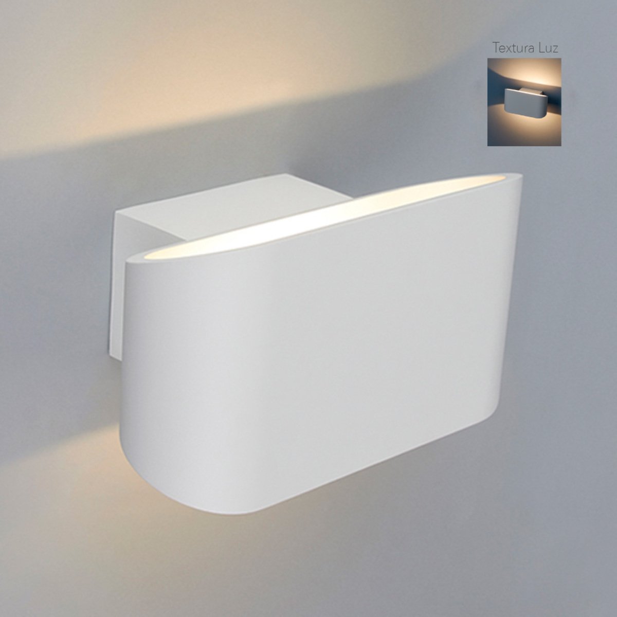 Lámpara de pared interior - LED Integrado - 7W - Luz cálida - Acabado blanco 2 Lámpara de pared interior - LED Integrado - 7W - Luz cálida - Acabado blanco - Imagen 2