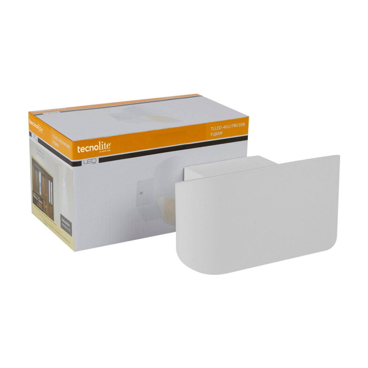 Lámpara de pared interior - LED Integrado - 7W - Luz cálida - Acabado blanco 3 Lámpara de pared interior - LED Integrado - 7W - Luz cálida - Acabado blanco - Imagen 3