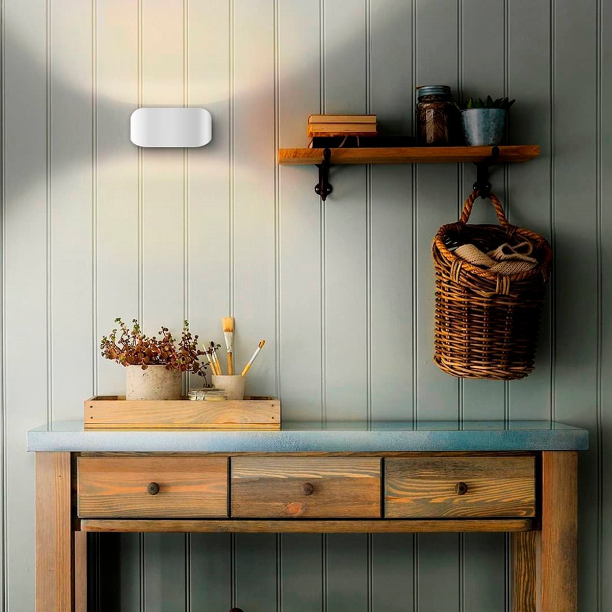 Lámpara de pared interior - LED Integrado - 7W - Luz cálida - Acabado blanco 5 Lámpara de pared interior - LED Integrado - 7W - Luz cálida - Acabado blanco - Imagen 5